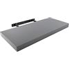 H HANSEL HOME Mensole Galleggianti da Parete 60x25x4cm Colore grigio antracite, Mensole a muro fissaggio invisibile