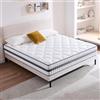 Twirest Materasso 140 x 190 x 20 cm, materasso ibrido in memory foam a molle insacchettate, durevole e morbido per la pelle, durevole e traspirante (140 x 190 x 20)