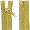 Aerzetix - C63859 - Set di 10 Cerniere Lampo iniettate N°3 60cm separabili - tiretto Decorativo - cursore in Metallo - Colore Dorato - Rete Scorrevole Cucito Abbigliamento merceria Giacca