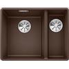 BLANCO SUBLINE 340/160-F - Lavello da cucina filo-top doppio per basi di lavello con larghezza di 60 cm - SILGRANIT - Marrone - 523573