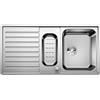 Blanco Classic Pro 6 S-IF 523665 Miscelatore con comando per scarico, con vaschetta, reversibile, in acciaio inox spazzolato, per mobile base da 60 cm