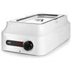 Lacor - 69618 - Bagnomaria per Cioccolato, Bianco, 3,8 L, Acciaio Inox 18/10, 80W, Termostato Regolabile 0-60°C, Scioglitore e Temperatrice per Cioccolato Professionale, Riscaldamento 3D