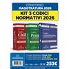 Neldiritto Editore Kit codici normativi 2026 per il concorso in magistratura. Civile-Penale-Amministrativo. Nuova ediz.