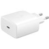 Samsung Caricatore USB - C, adattatore CA 65 W ultra veloce, adattatore USB - C a USB, caricatore samsung ricarica rapida, originale, senza cavo, bianco