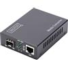 Digitus DN82130 Convertitore 10/100/1000 Gigabit Media Converter Rj45 Fibra Ottica con Modulo SFP, RJ45/SFP - Gigabit, SFP
