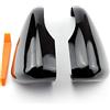 MKptopia Gloss Black Side Wing Specchietto retrovisore Copertura Trim Tappi di ricambio Case compatibile con GOLF 6 VI MK6 GTI R line R20 compatibile con To-uran