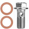 Kuuleyn Vite olio freno moto, acciaio inossidabile 10mm M10x1.00 Bullone tubo vite moto per pompa freno adatta per Suzuki