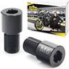 Area1 Adattatore per specchietto retrovisore per manubrio M6 per moto con filettatura M16 nel tubo del manubrio