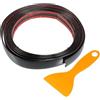 TUCKBOLD Striscia Autoadesiva Antigraffio Per Finestra Nero Lucido | Plastica 18mm Larghezza 300cm Lunghezza Per Esterno E Interno 1 Set Flessibile Facile Da Tagliare Adattamento Universale