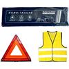 LILIONGTH Tuningmods - Kit di Emergenza Auto 3 in 1 - Set con Gilet Riflettente, Kit di Primo Soccorso, Triangolo di Avvertimento