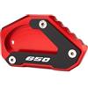 ZESIDIMO per Suzuki DL650 vstrom V-Strom 650 XT 2004-2023 Estensione Cavalletto Laterale Moto Accessori vstrom650 dl 650xt (Rosso)