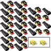 HUAZIZ 20 Set Auto Impermeabile Connettore, Elettrico Connettore Kit, Connettore Isolato e Sigillato, 2 Pin Connettore Elettrico Spina Impermeabile per Auto Camion Marina Moto