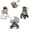 Inglesina Aptica System Quattro - Vicuna Beige con telaio Palladio e seggiolino auto Darwin Infant Recline EVO - Inglesina