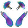 eXtremeRate Back Paddles per ps5 Edge Controller,Palette Tasti Aggiuntivi Levette Posteriori Ricambio per ps5 Edge Joystick,4 Pezzi in Metallo Acciaio Inossidabile,Arcobaleno Blu Viola