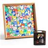 XJJAUGKLY Puzzle per gatti in legno, 24 colori, con cornice, 30 x 30 cm, puzzle in legno, da colorare per ragazze e ragazzi, puzzle da colorare a casa, cameretta dei bambini, regalo di compleanno, sala giochi