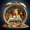 WOODBESTS Puzzle in legno per adulti, sveglia con mouse in legno, puzzle unico irregolare, bellissimi regali per gli amanti del puzzle (34 x 32,7 cm, 255 pezzi)
