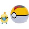 Pokémon PKW3137 Clip'n'Go Poké Balls - Mareep & Levelball ufficiale Poké Ball con personaggio di 5 cm