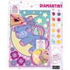 DIAMANTINY Design Art Kawaii Unicorno con Luna, Formato A4, 90019