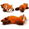 PLNVNVP Peluche Panda Rosso Panda Rosso Peluche Morbido e Confortevole Cuscino Animale Carino per Amici Regali di Compleanno e Decorazioni per la Casa, 35cm