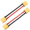 Lyeteung 2 Pezzi XT90 Cavo di Prolunga, XT90 Maschio a Femmina Battery Connettore con Cavo di Silicone 100mm 12 AWG, per Batteria Lipo, Giallo