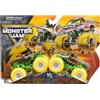 Monster Jam Zombie vs Pirate's Curse, camion pressofusi in scala 1:64, confezione da 2, serie 32, mostri reali con pneumatici gialli di Spin Master