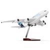 QIYUMOKE 1/200 A380 Prototype Aircraft Diecast per Airbus A380, Kit aereo precostruito con supporto (14 pollici di lunghezza), Modelli di aerei per adulti