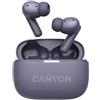 Canyon CNS-TWS10PL Cuffie e auricolari True Wireless Stereo (TWS) in Ear Chiamate/Musica/Sport/Tutto il giorno USB Type-C Bluetooth Viola (CNS-TWS10PL)
