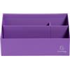 Exacompta - Rif.67958D - 1 raccoglitore verticale/portalettere TEKSTO - 3 scomparti - Dim 250x100x140 mm - compatibile con buste formato DL e C6 - colore viola