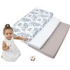 Medi Partners Lenzuola Lettino Set 3 Neonato 60x120-100% Cotone Lenzuolo con Angoli Culla Coprimaterasso fitted Materassino Sheet Letto Bambino Lenzuolino (Berry-Bianco-Grigio)