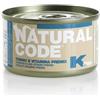 Natural Code per Gatto Baby e Kitten da 85g Gusto Kitten con Tonno