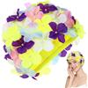 BZURTER Cuffia Piscina Donna Motivo Floreale 3D, Cuffia da Nuoto Donna | Nylon Leggera ed Elastico, Cuffia da Bagno Retrò Confortevole, Cappello Nuoto Donna per Piscina Mare Tempo Libero