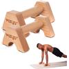 Fizyo Parallele Calisthenics in Legno 2x Maniglie Antiscivolo per Flessioni, Parallele Basse, Parallettes, Push-Up Bars, Attrezzatura Calisthenics per Forza, Fitness per Interni & Esterni