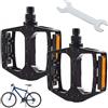 FZYCOM Pedali per Bici Antiscivolo in Alluminio con Riflettori, Cuscinetto 9/16in, Pedali MTB per BMX, MTB, Bici da Corsa