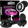 Udivita Tappi per Orecchie Antirumore per Viaggiare Dormire Studiare UdiZen Astral -40dB Insonorizzanti - 1 Paio Inserti Auricolari Ergonomici Riutilizzabili Riduzione Rumore SNR 40dB Colore Nero con Custodia