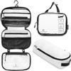 TRIPPED Travel Gear Set di trousse da toilette: borsa da toilette da viaggio da appendere + 311 TSA Cosmetic Liquid Bag + custodia organizer per accessori ultraleggera, Ripstop bianco, Carry-On Quart Size, Set di