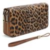 SENDEFN Portafoglio Donna Grande, Portamonete RFID con Doppia Cerniera, Porta Carte in Pelle Vegana, Borsellino Donna con Wristlet Rimovibile e 36 Scomparti per Carte