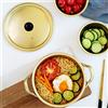 Pilipane Pentola per Ramen per Noodle Coreani,Pentola Istantanea Tradizionale Coreana Antiaderente in Alluminio Giallo, Pentole per Cucina, Pentola per Ramen per Noo, Ideale per Zuppe, Curry, Pasta(16cm)