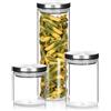 COM-FOUR® 3 pezzi Set barattoli da, Barattoli in 3 dimensioni per alimenti