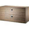 String Furniture - Cassettiera String System - Marrone - Pannello truciolare impiallacciato - Designer Nils Strinning
