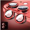 LucBuy Pellicola Protettiva Luminosa per Obiettivo Della Fotocamera Compatibile con iPhone 12/12 Mini, Copertina per Fotocamera in Vetro Temperato Bling, Anelli in Lega Autoallineanti