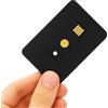 HOLDTAG Supporto di tipo scheda per YubiKey 5 NFC e 5C NFC - Custodia protettiva Case e Holder con slot anti-perdita per portafoglio, zaino e porta carte (chiave di sicurezza non inclusa) (1 slot nero)