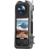 SYACHI Gabbia Protettiva per Insta360 X4, Telaio in Alluminio per Insta360 X4 con Slitta Fredda, Set di Accessori per Insta 360 X4, Sgancio Rapido, Pulsanti di Funzionamento Pratici