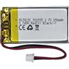 HXJNLDC Batteria ricaricabile al polimero di litio CC 3.7V 200mAh 302035, adatta per prodotti elettronici fai da te 3.7-5V con sostituzione della batteria a 2 fili incorporata e luci LED