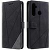 SONWO Cover per Realme 5 PRO/Realme Q, Flip Caso in PU Pelle Case Cover Portafoglio Custodia per Realme 5 PRO/Realme Q, [Kickstand] [Slot per Schede], Nero