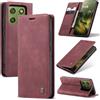 Azororo Cover per Motorola Moto Edge70 5G, Premium PU Pelle Custodia, Magnetica Carta Fessura Portafoglio Case, Flip Cavalletto Custodia per Motorola Edge70 - Vino Rosso