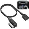 teasteam Adattatore USB Audio Cavo MP3 di Interfaccia Musicale MDI AMI, Lettore di Unità Flash USB per Chiave del Veicolo Compatibile con Volkswagen Audi VW Interfaccia Multimediale (1 Metro)