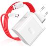AIAUXAI Caricatore per OnePlus 65W, Ricarica Rapida per Super-Vooc, Caricabatterie USB C con Cavo 1M 6A per OnePlus 13R N100 N300 Pad per OPPO Reno14 F A6 A5 Pro A40 per Realme P3 14 Pro 13 12 C71 C85 Reno15