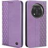 CXTcase Custodia per Honor X9c 5G, in pelle PU, TPU, antiurto, magnetica, colore: Viola
