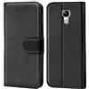 Verco custodia per Samsung Galaxy S4, Case per Galaxy S4 Cover PU Pelle Portafoglio Protettiva, Nero