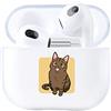 AKABEILA Apple AirPod 3 Custodia Carina Caso Compatibile con Apple Wireless AirPods 3 Caso Carino Gatto grigio Copertina Custodie Per Ragazze Custodie Silicone Antiurto Protezione Completa